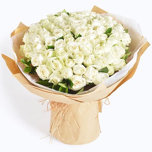 Buy now White 99 Roses Bouquet Singapore