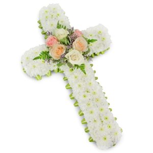 FS-03 cross flower arrangement for funeral