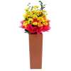 yellow opening flower stand