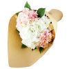 white and pink Hand Bouquet Singapore cheap