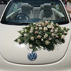 modern fresh flower Wedding Car Decoration