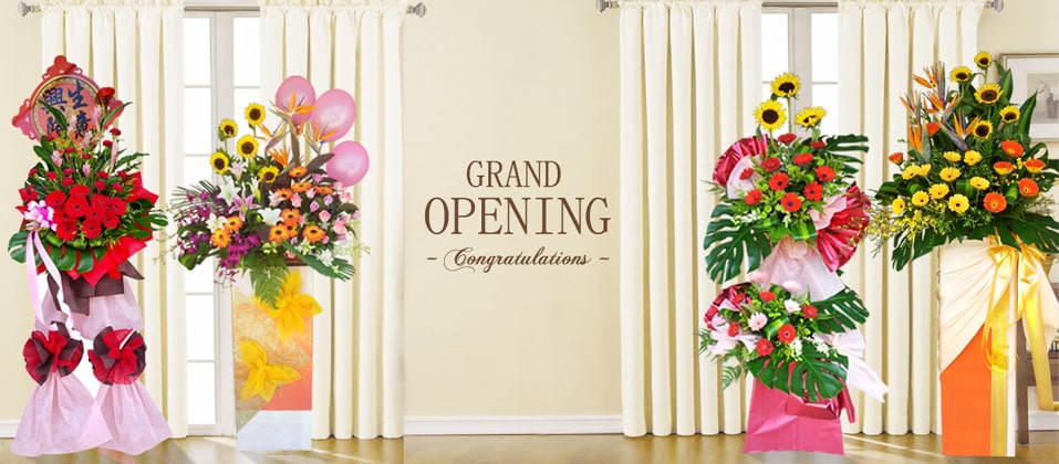 Shop grand opening flower stand online